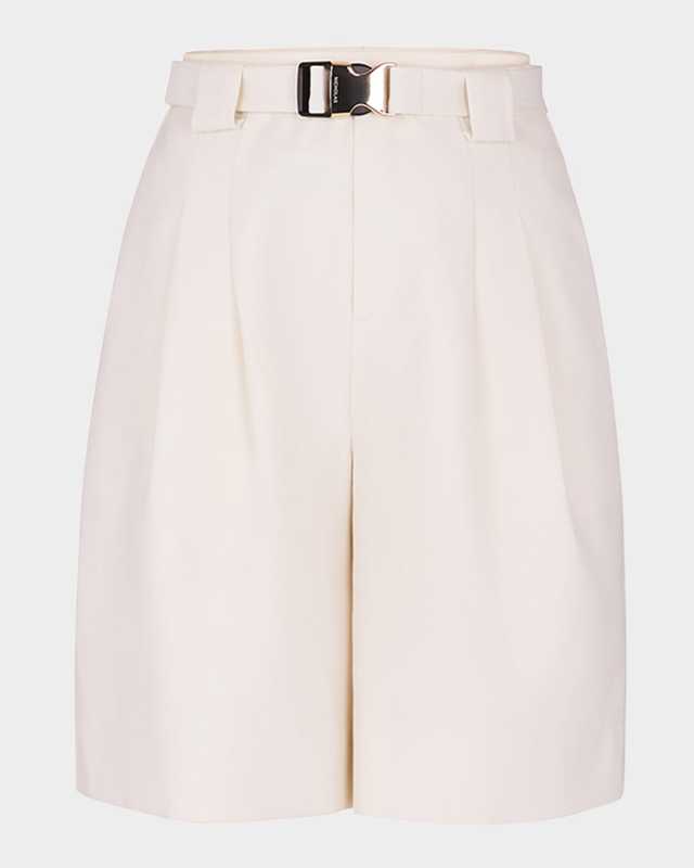 Belinda Belted Wide-Leg Shorts